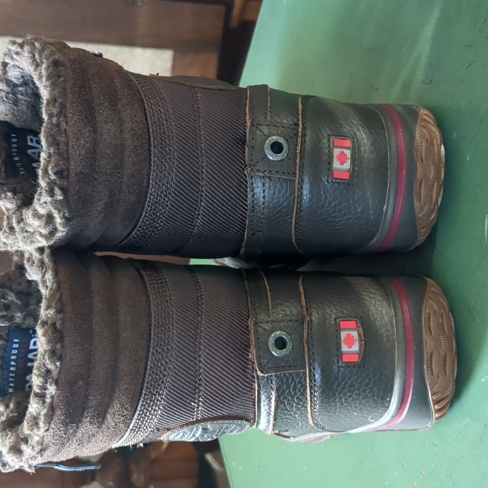 Pajar Trooper Fleece-Lined Waterproof Canada Leather Boots Size 8 - Picture 11 of 13